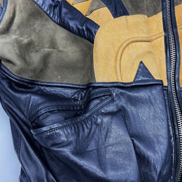 Vtg Extremely Rare Marc Buchanan Pelle Leather/Seude Mens Size-42 Bomber Jacket - Picture 4 of 12